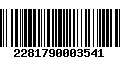 Código de Barras 2281790003541