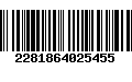 Código de Barras 2281864025455