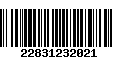 Código de Barras 22831232021