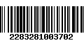 Código de Barras 2283281003702