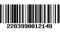 Código de Barras 2283990012149