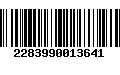 Código de Barras 2283990013641