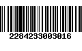 Código de Barras 2284233003016