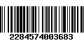 Código de Barras 2284574003683