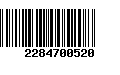 Código de Barras 2284700520