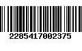 Código de Barras 2285417002375