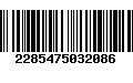 Código de Barras 2285475032086