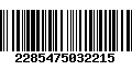 Código de Barras 2285475032215