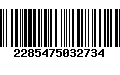 Código de Barras 2285475032734