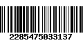 Código de Barras 2285475033137