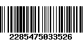 Código de Barras 2285475033526