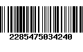 Código de Barras 2285475034240