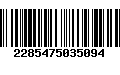 Código de Barras 2285475035094