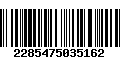 Código de Barras 2285475035162