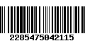 Código de Barras 2285475042115