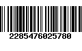 Código de Barras 2285476025780