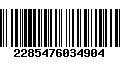 Código de Barras 2285476034904