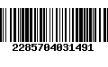 Código de Barras 2285704031491