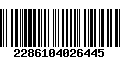 Código de Barras 2286104026445