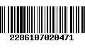 Código de Barras 2286107020471