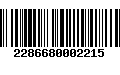 Código de Barras 2286680002215