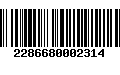 Código de Barras 2286680002314