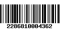 Código de Barras 2286810004362