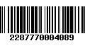 Código de Barras 2287770004089