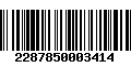 Código de Barras 2287850003414