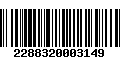 Código de Barras 2288320003149