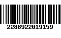 Código de Barras 2288922019159