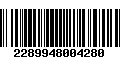 Código de Barras 2289948004280