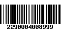 Código de Barras 2290004008999