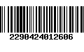 Código de Barras 2290424012606