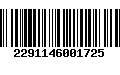 Código de Barras 2291146001725