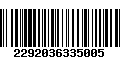 Código de Barras 2292036335005