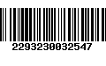 Código de Barras 2293230032547