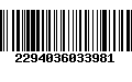 Código de Barras 2294036033981