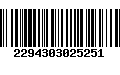 Código de Barras 2294303025251