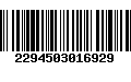 Código de Barras 2294503016929