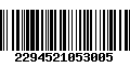 Código de Barras 2294521053005