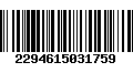 Código de Barras 2294615031759