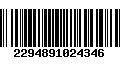 Código de Barras 2294891024346