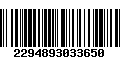 Código de Barras 2294893033650