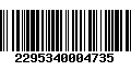 Código de Barras 2295340004735