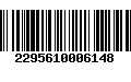 Código de Barras 2295610006148