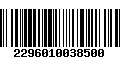 Código de Barras 2296010038500