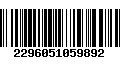 Código de Barras 2296051059892