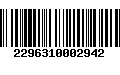 Código de Barras 2296310002942