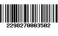 Código de Barras 2298270003502